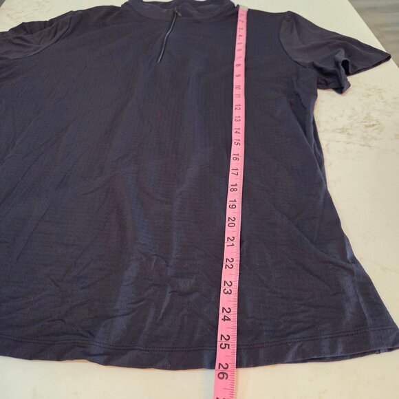 Ibkul Black Short Sleeve Shirt Size XL 1/4 Zip Cooling Shirt UPF 50+ Quick Dry - Picture 8 of 9